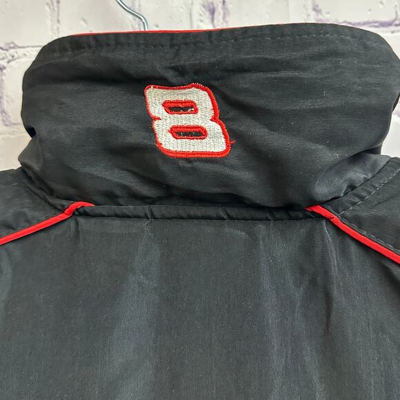 Dale Earnhardt Jr Budweiser NASCAR Racing Black Jacket Men's XL Vintage Y2K - Picture 8 of 10